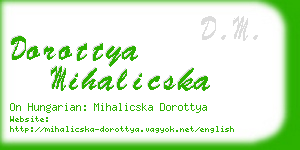 dorottya mihalicska business card